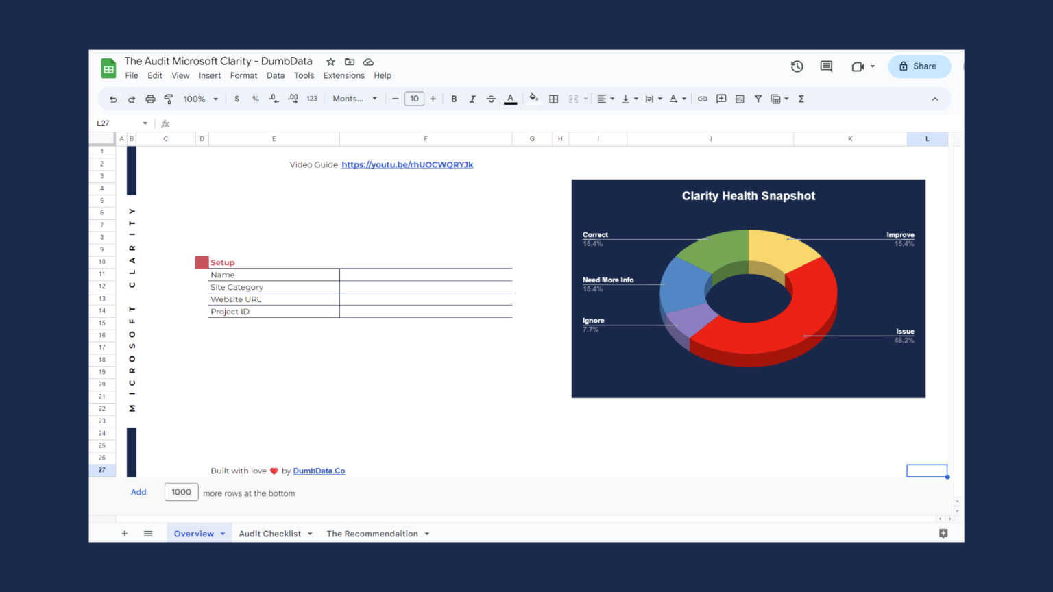 Microsoft Clarity Setup Checklist - DumbData